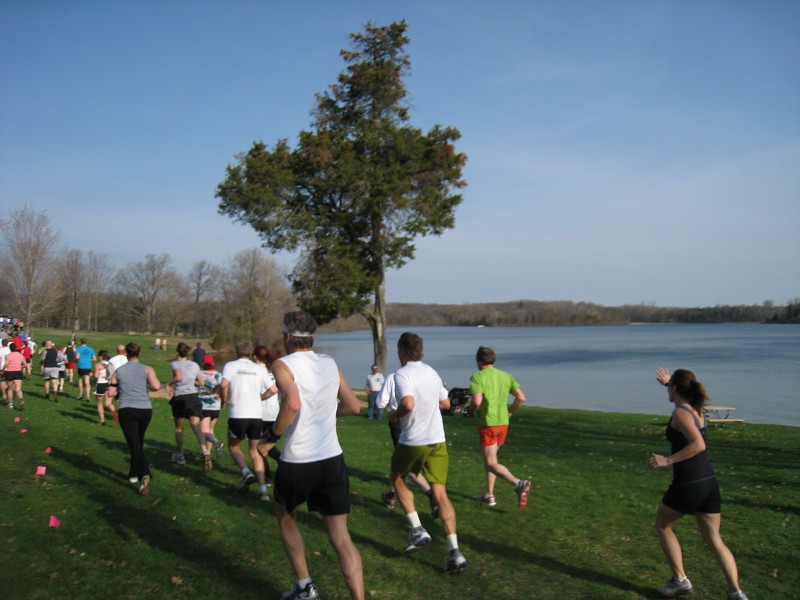 Road Ends 5M 09 0126.jpg - The Road Ends 5 Mile Trail Race in Pinckney Michigan. April 25, 2009. One word = Hills! This was my second run for this race.